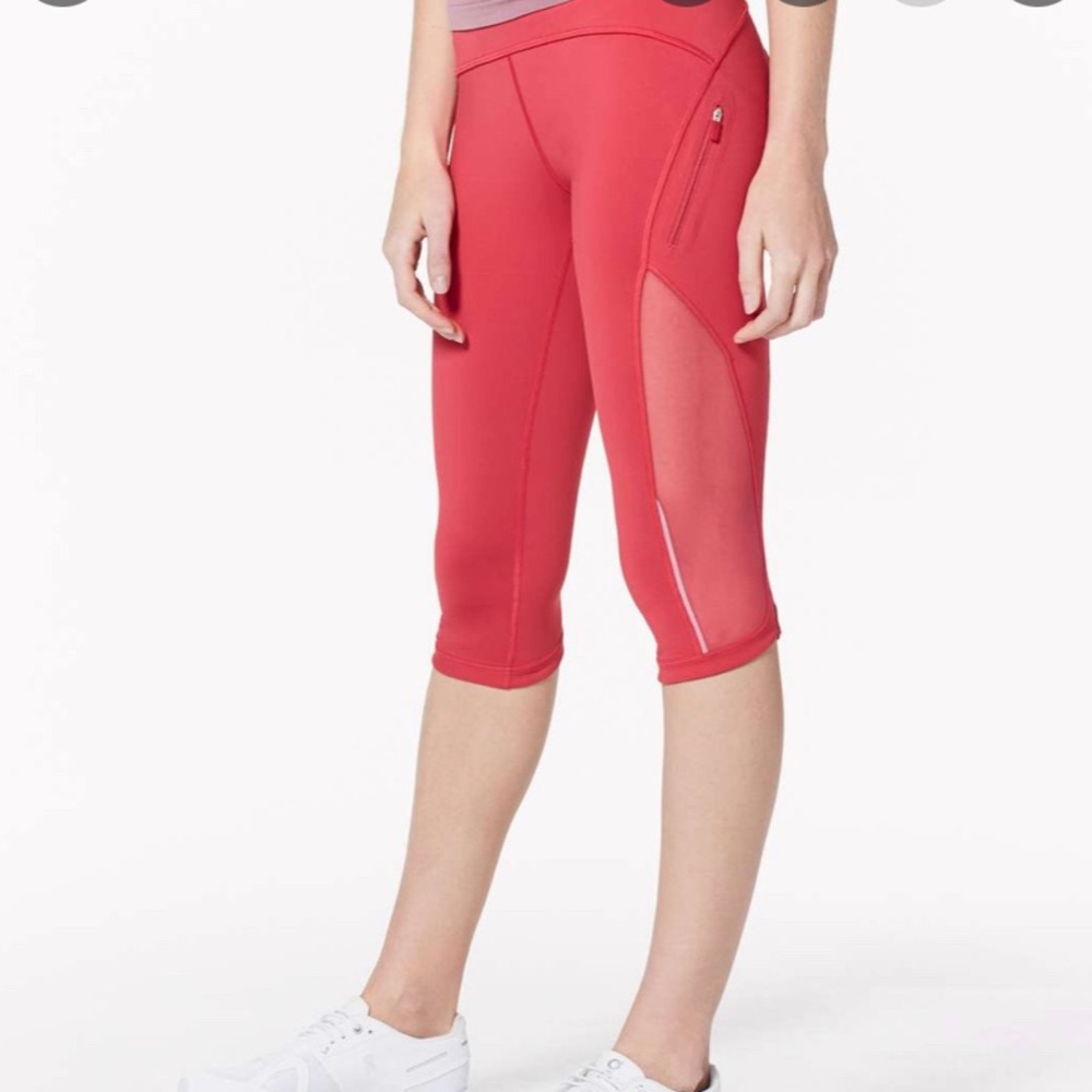 Lululemon Sun Runner Crop 17” Color: Pink Size: 4